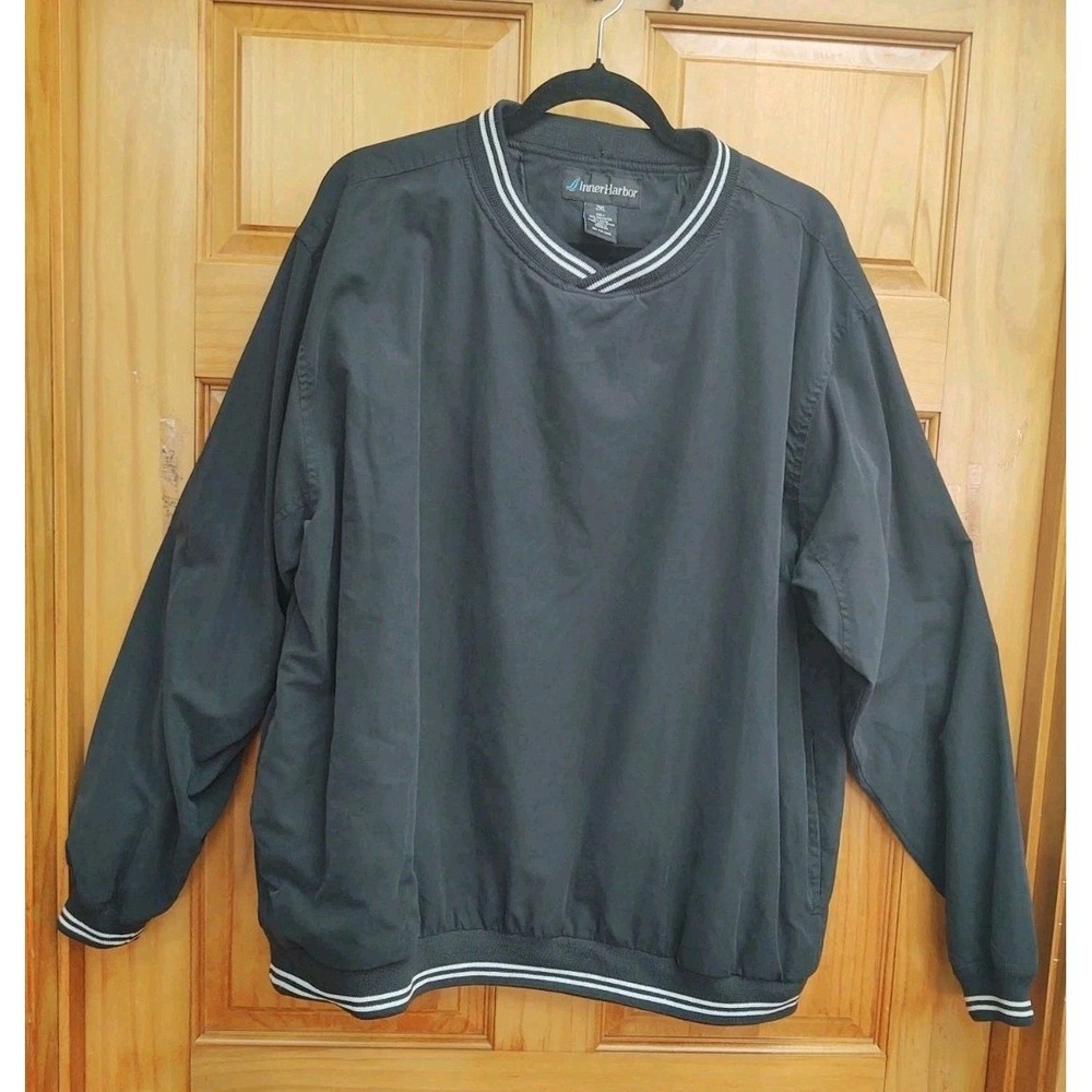 Inner Harbor Men Size 2XL Long Sleeves Lined Pullover V Neck Pockets Soft Shirt